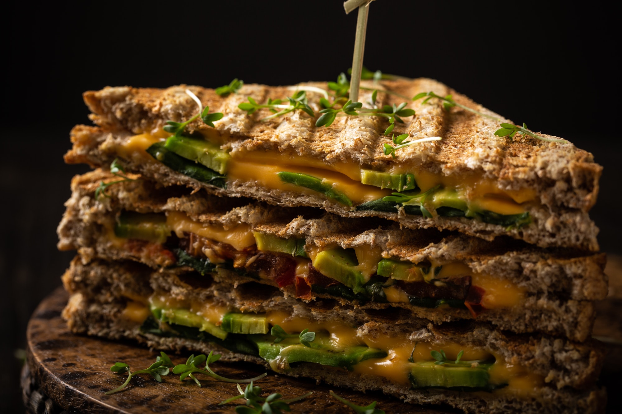 Healthy avocado toasts for lunch