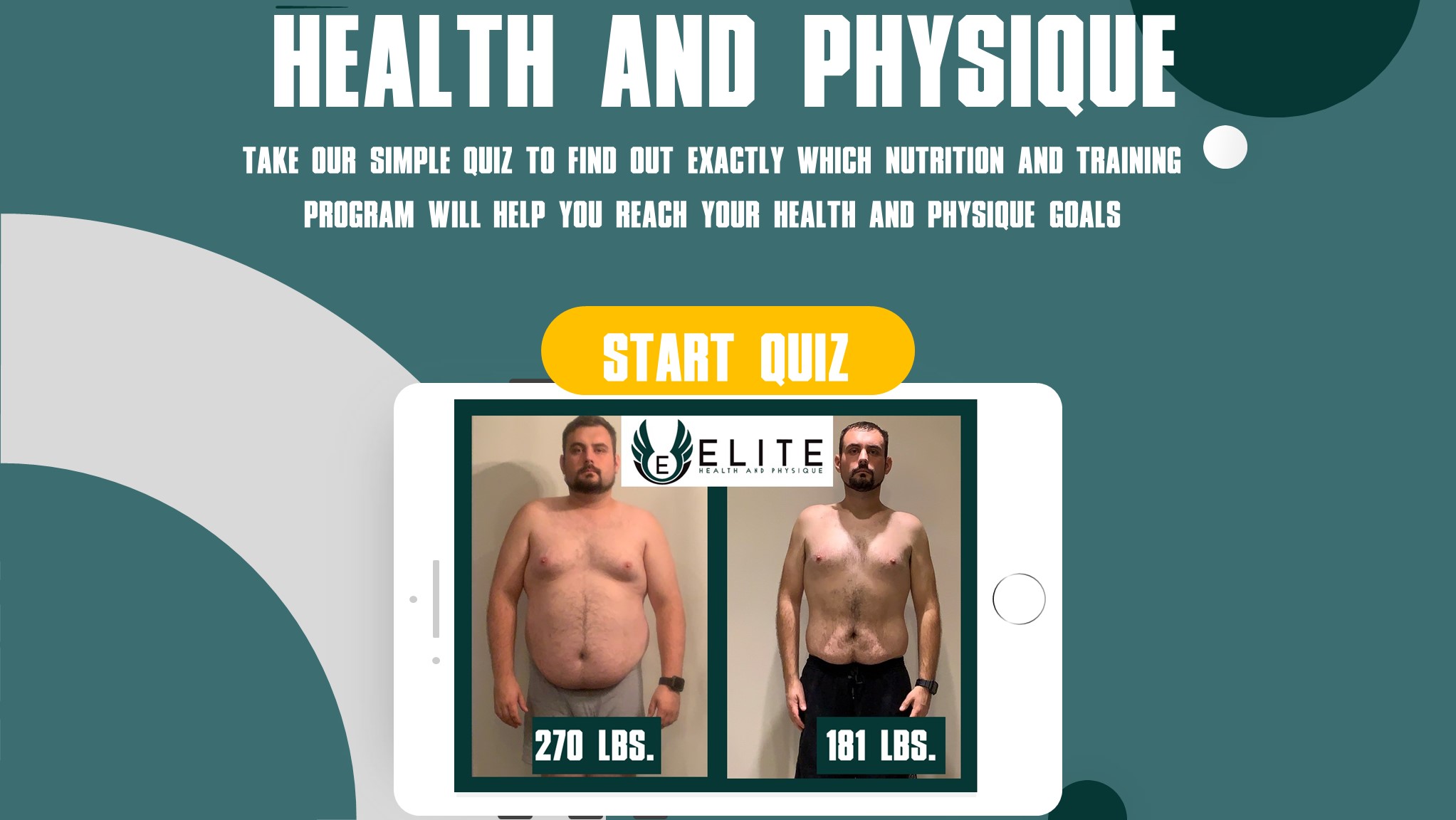 Elite Health And Physique Quiz Image