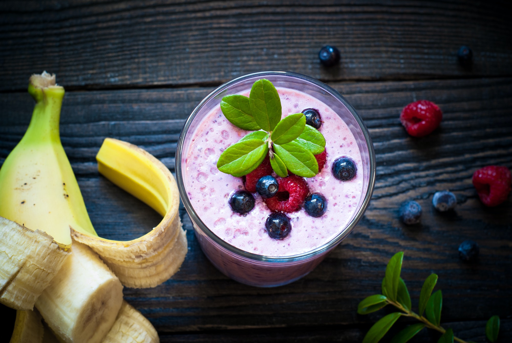 vegan smoothie with garnish